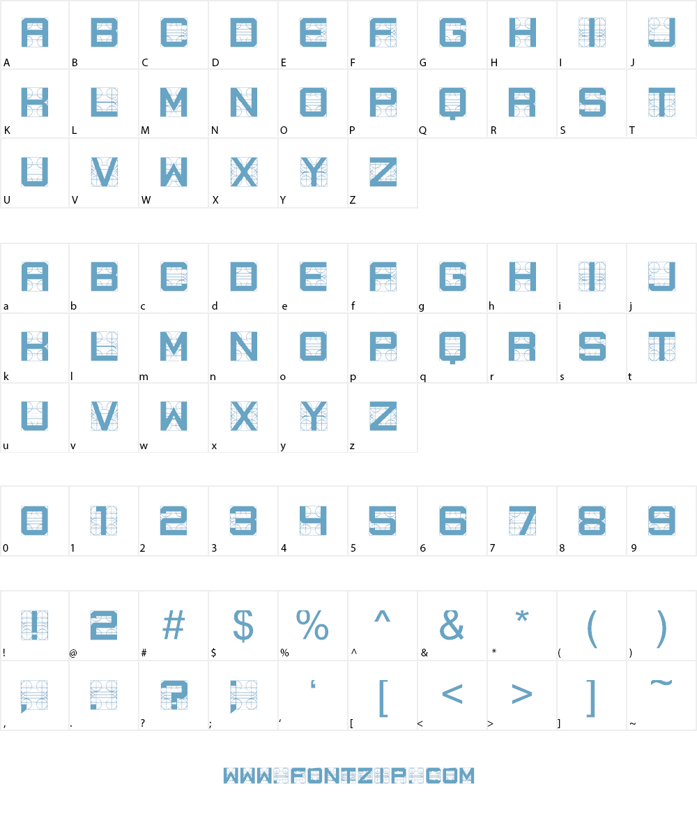Measurements Font Character