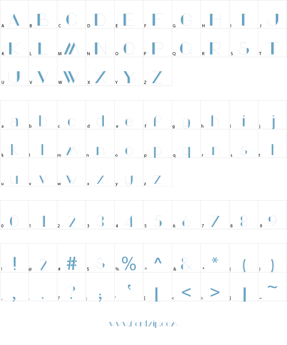 Miss 20 Font Character