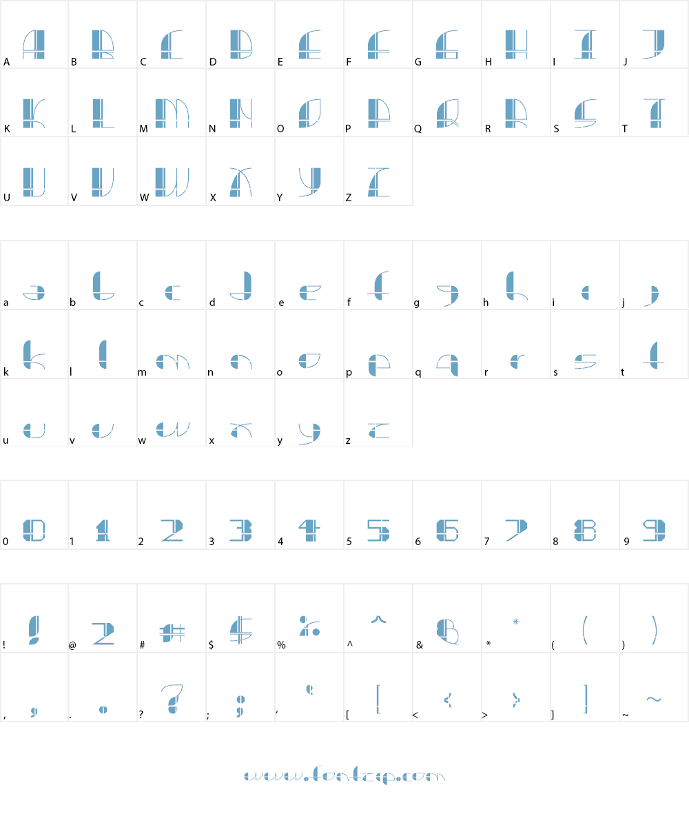 Title 20 Font Character
