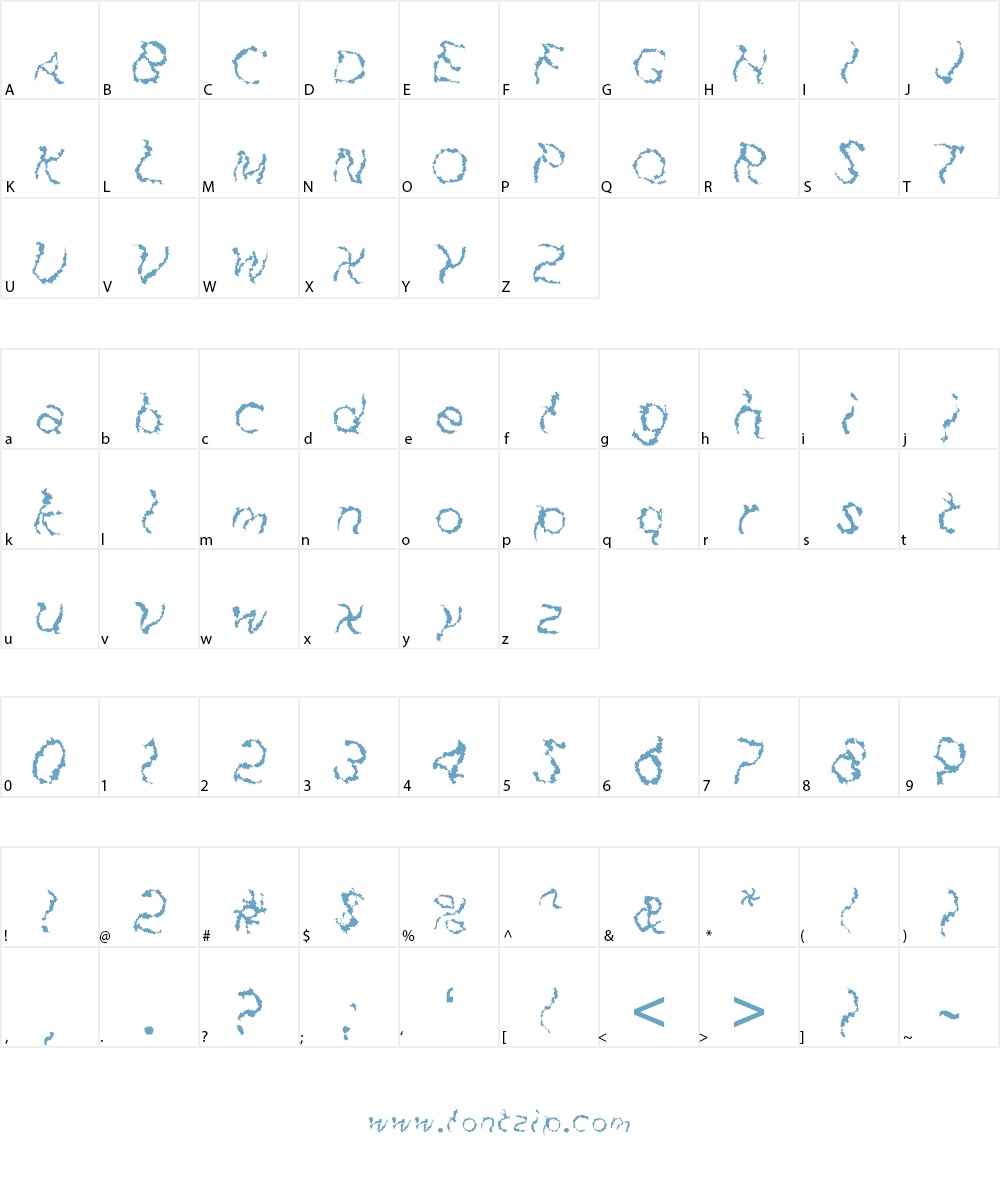Fuzzface Font Character