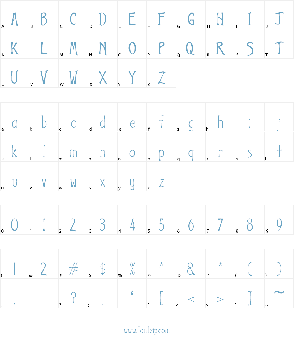 Uncanny Font Character