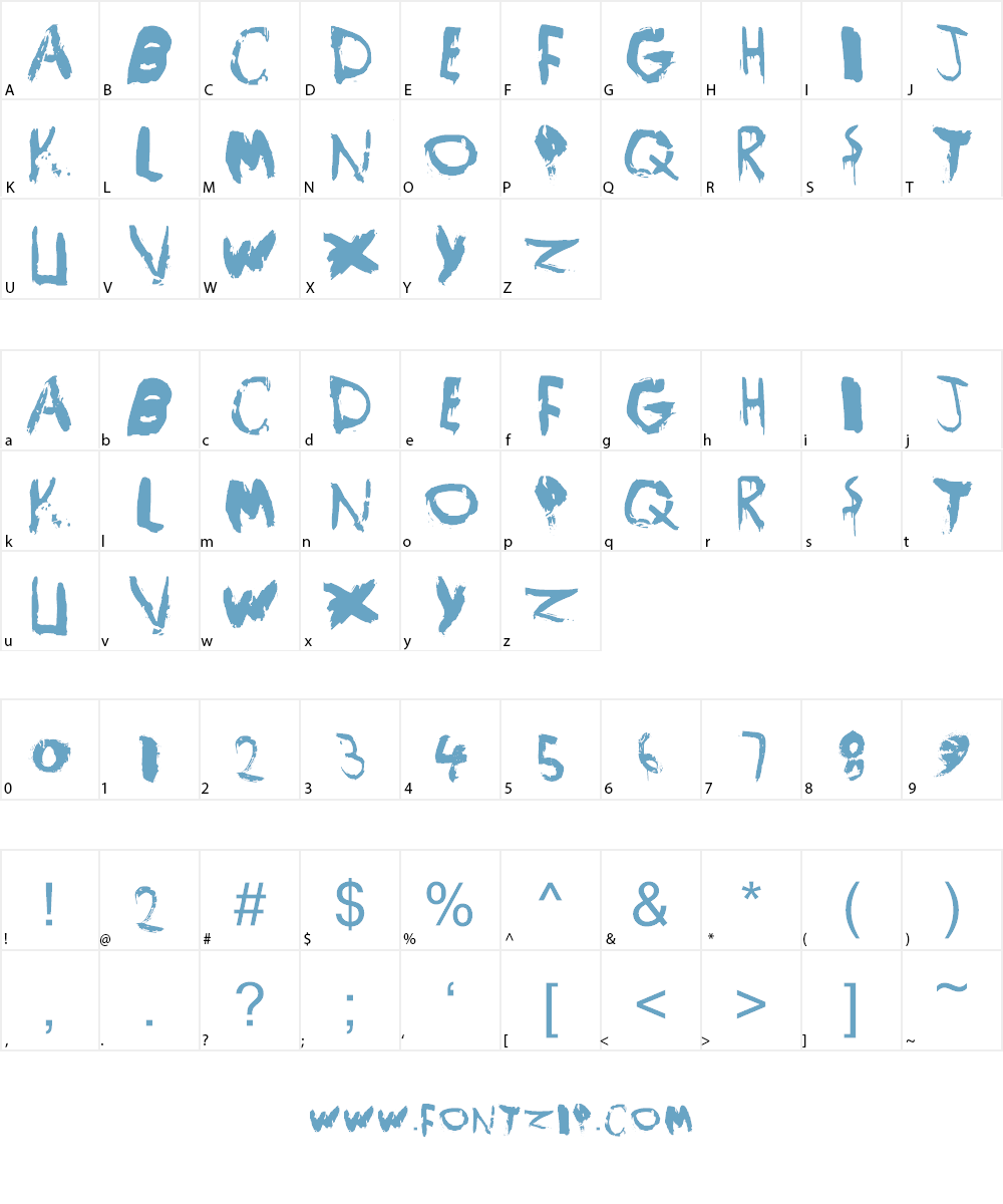 Rubbish Font Character