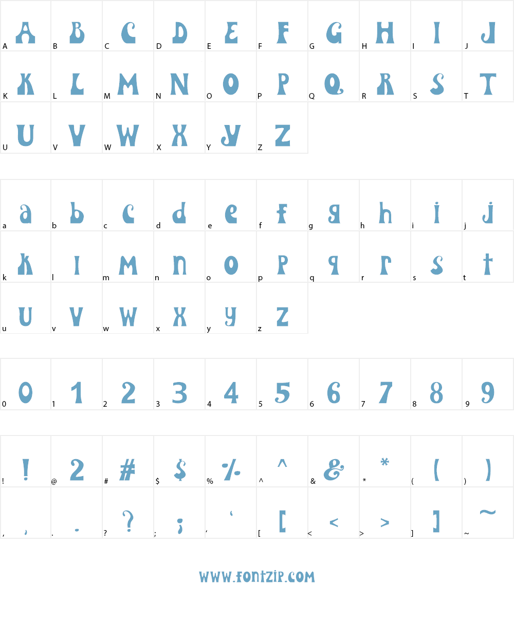 Hip Moves Font Character