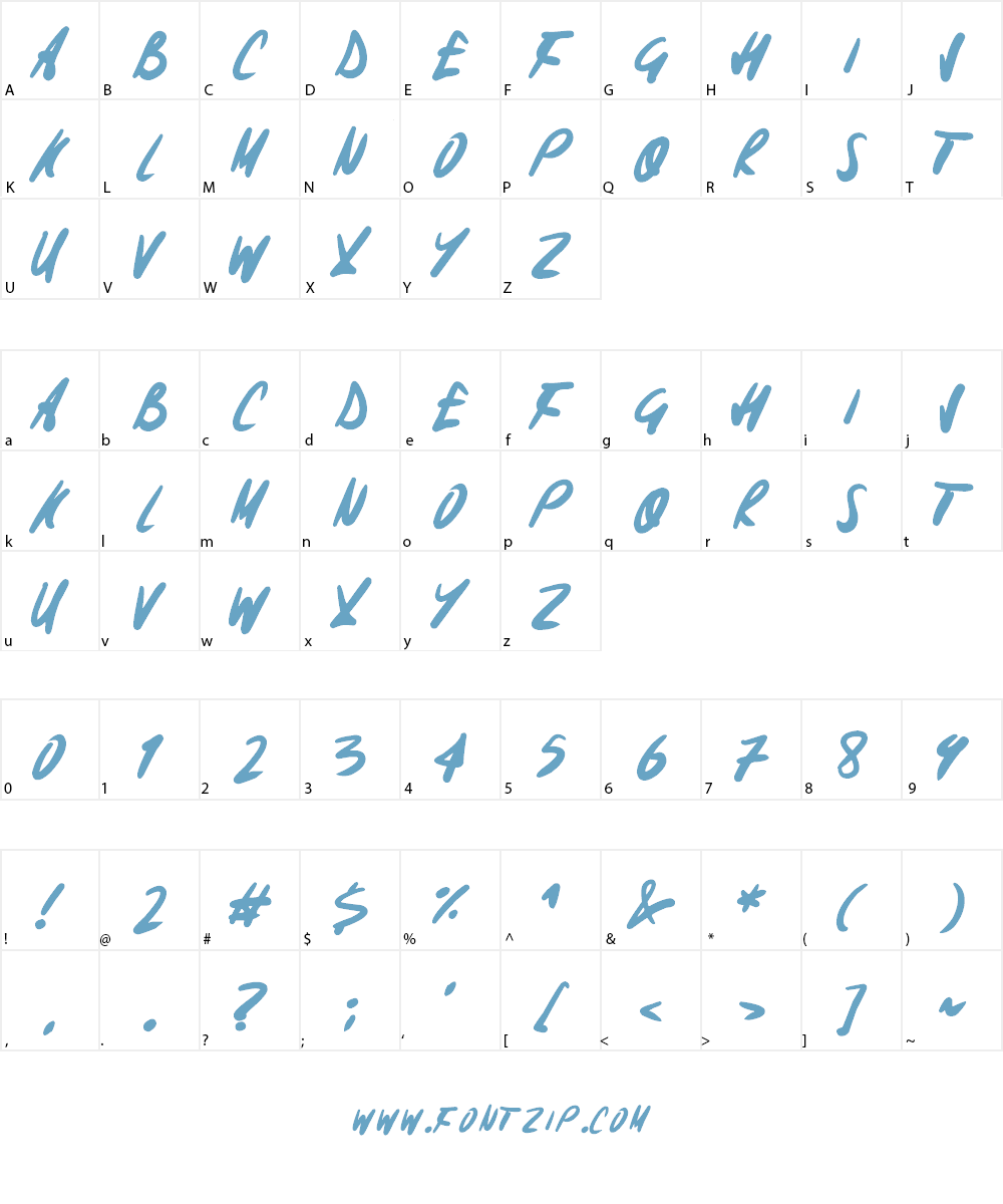 Signoff Font Character
