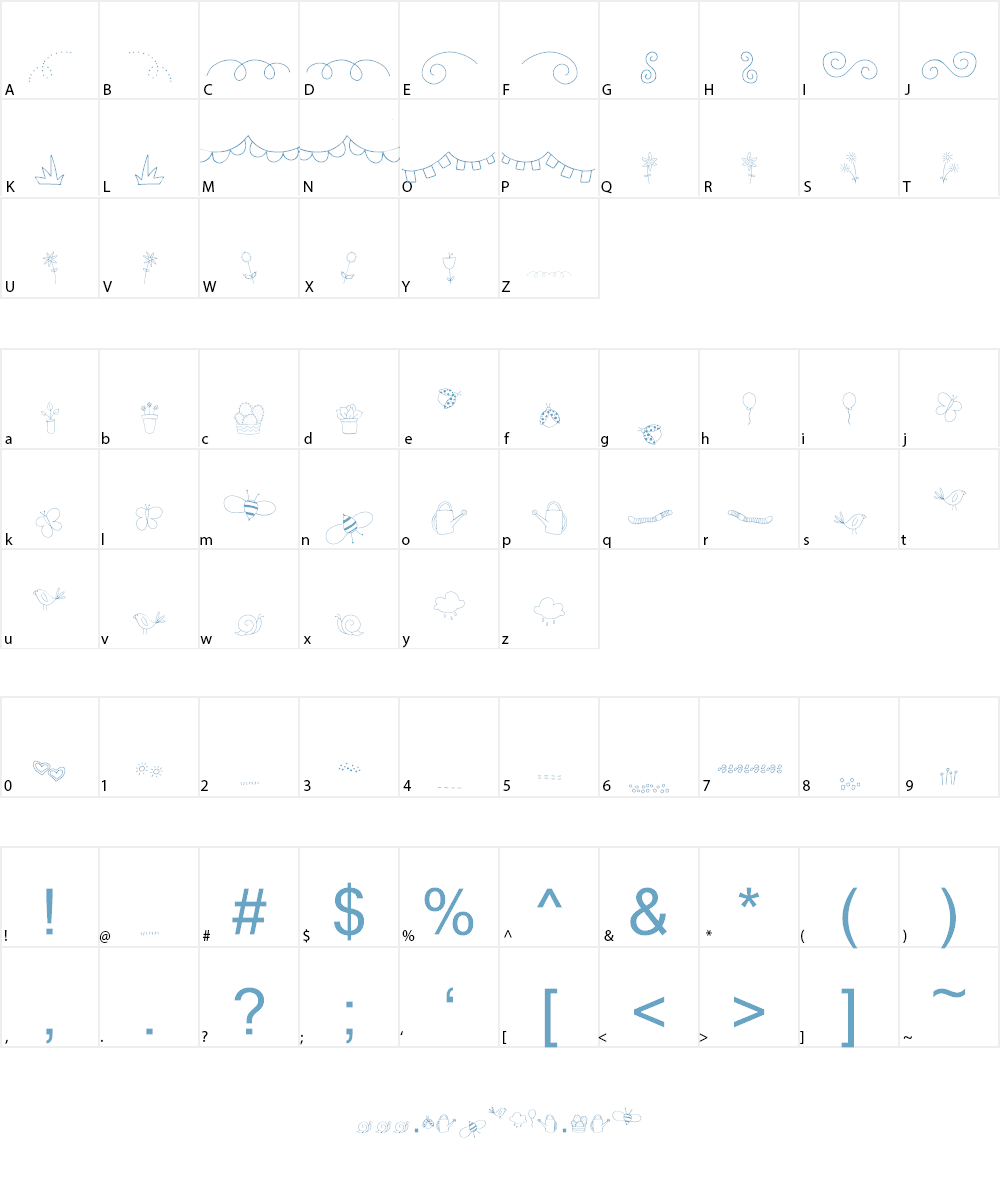 GJ-Garden Gnome Doodles Font Character