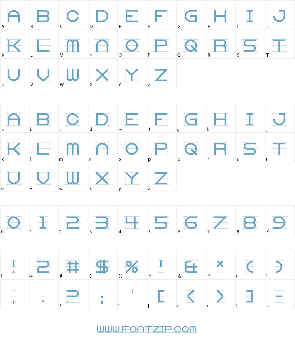 Gridget Font Character