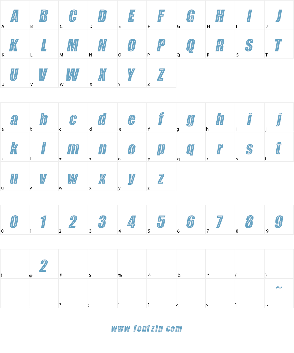 Impactada Font Character