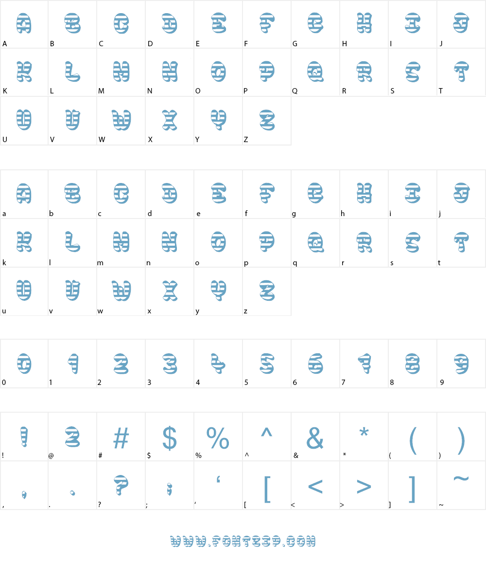 Muddles Mime Font Character