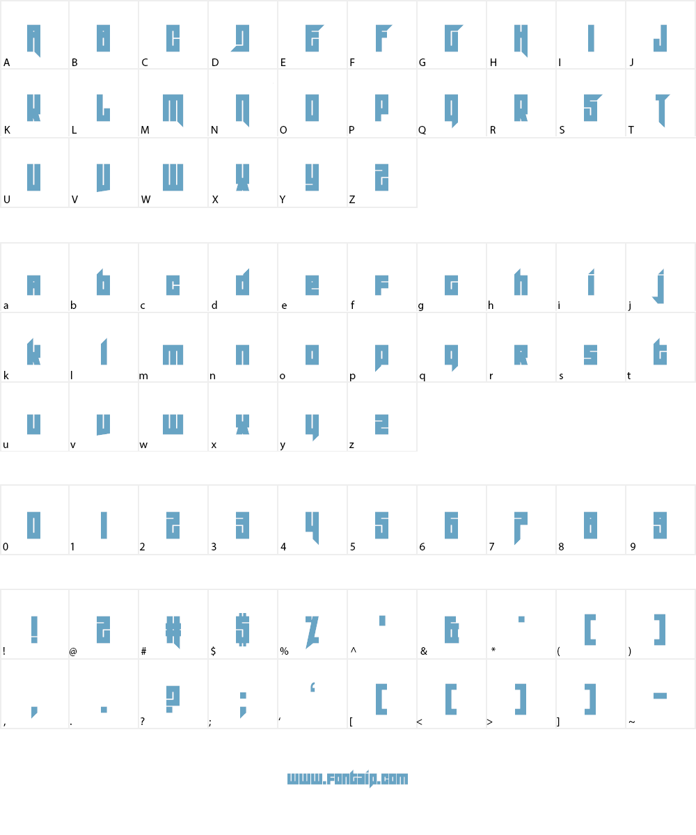 Slitter Font Character