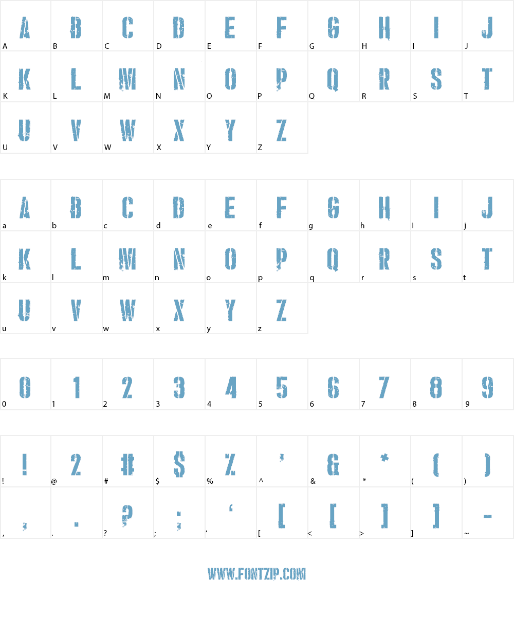 Punishment Font Character
