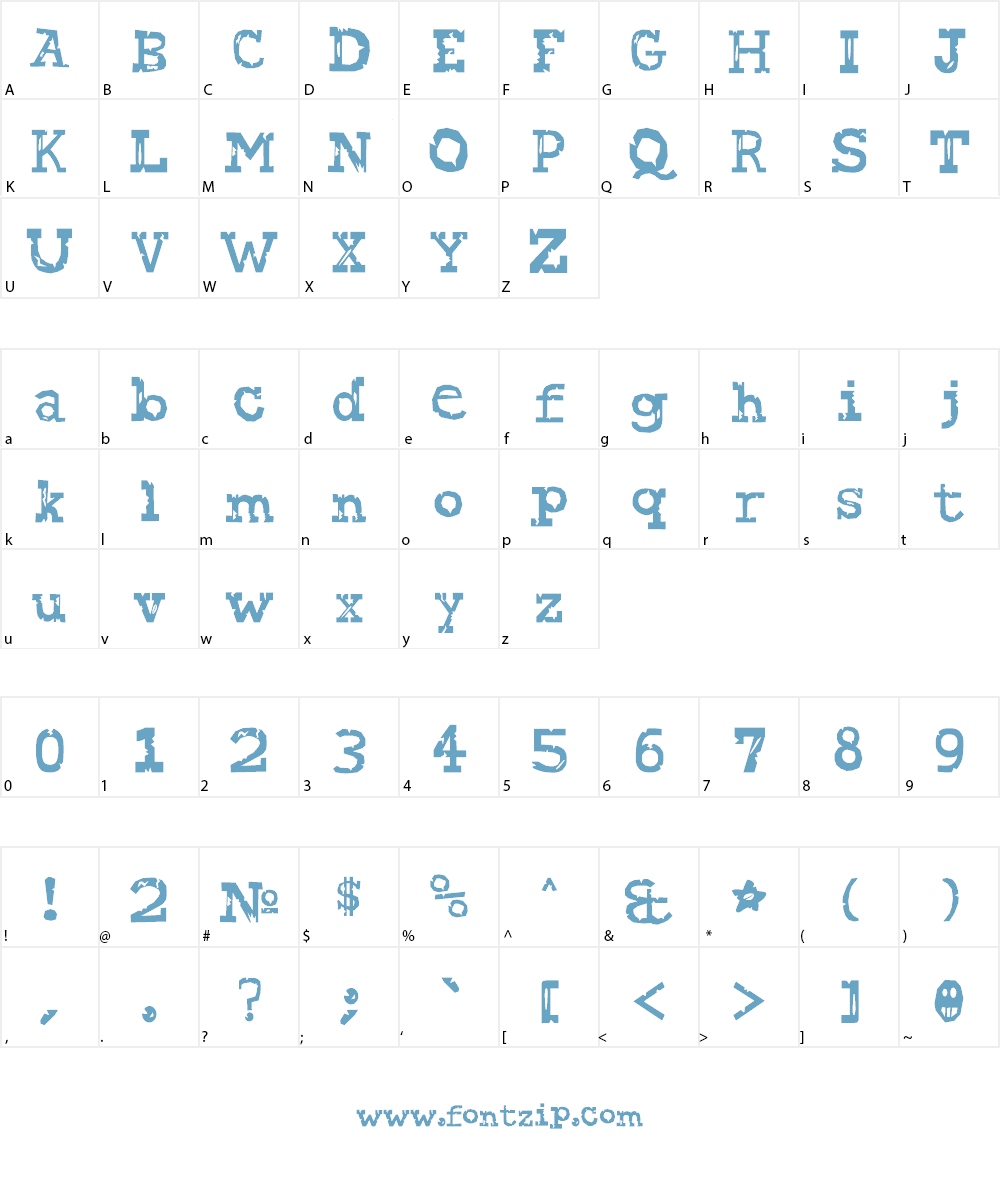 Attack on Courier Font Character