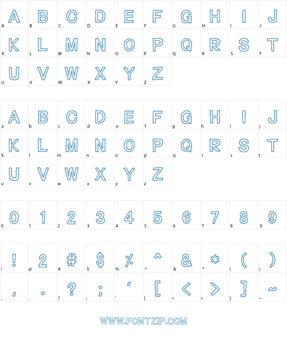 Outliners Font Character