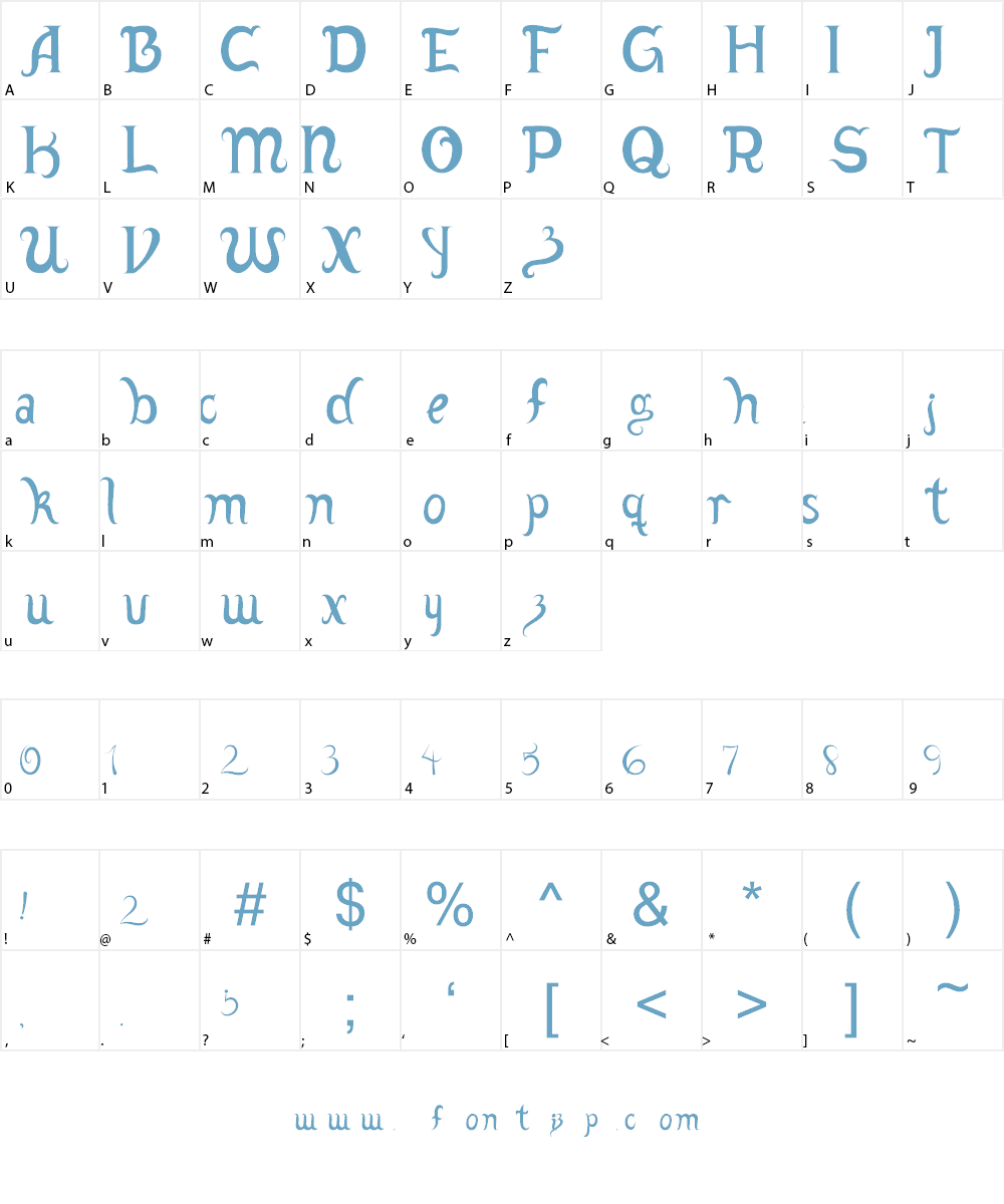 Adamstype Font Character