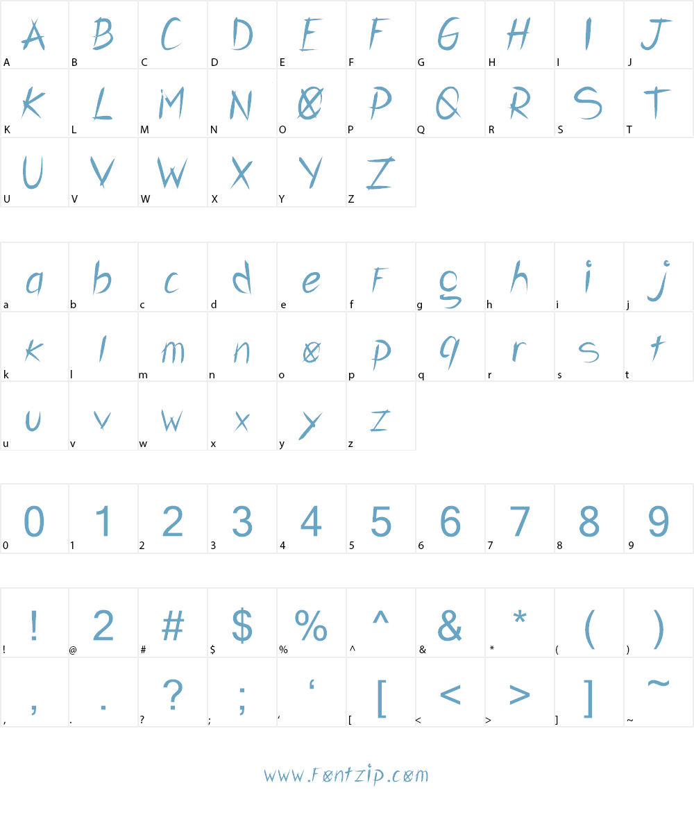 naca Font Character