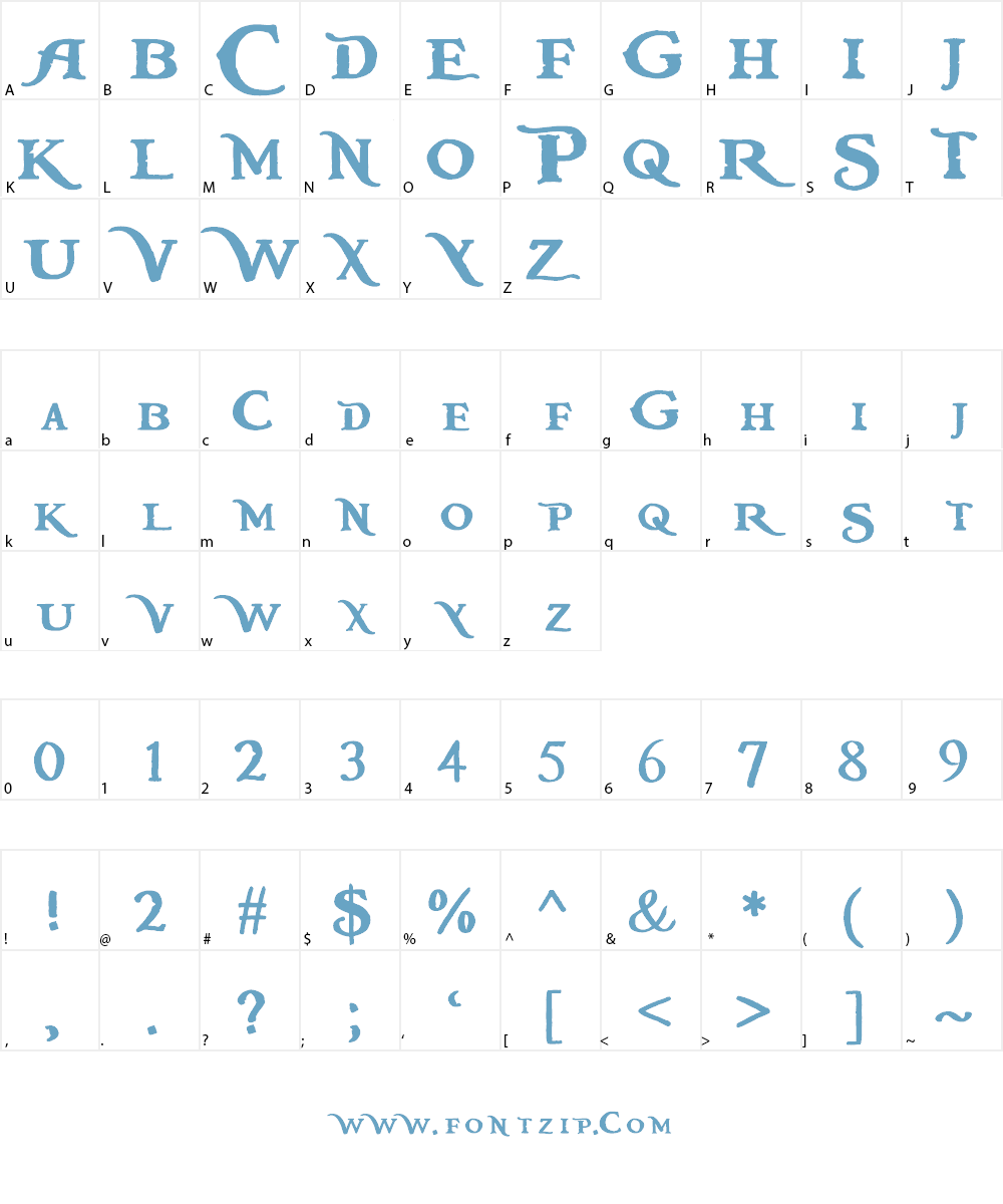 BlackPearl Font Character