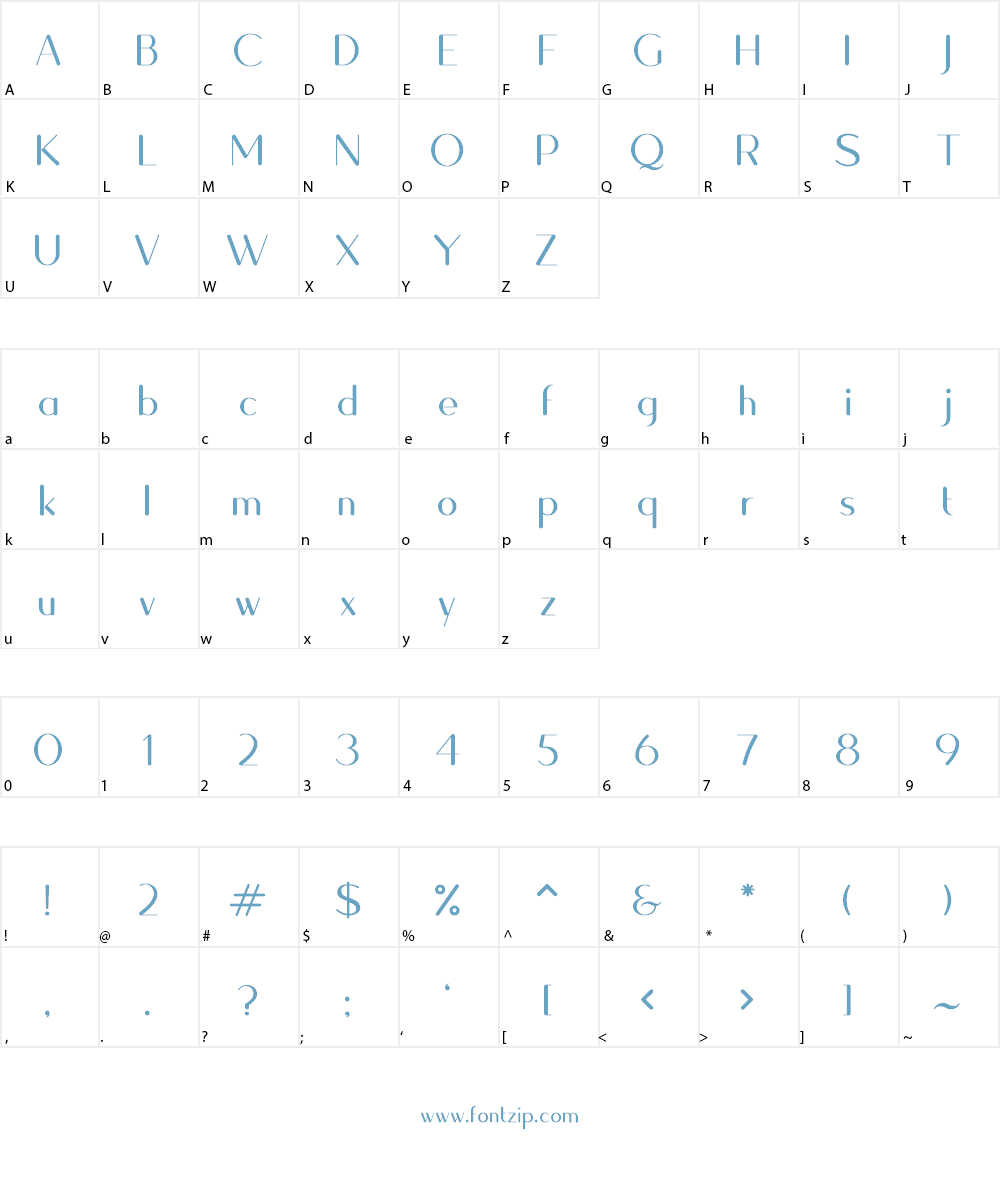 Quesha Font Character