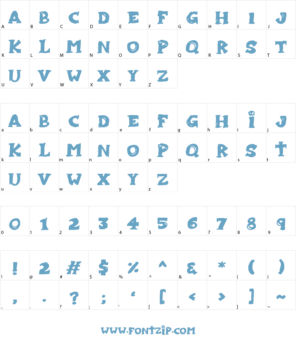 Zombiebites Font Character