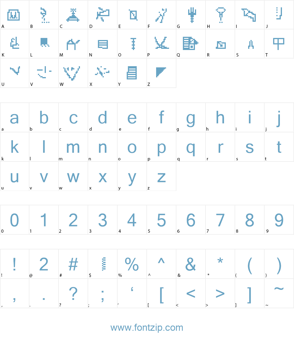 Nopiosee Font Character