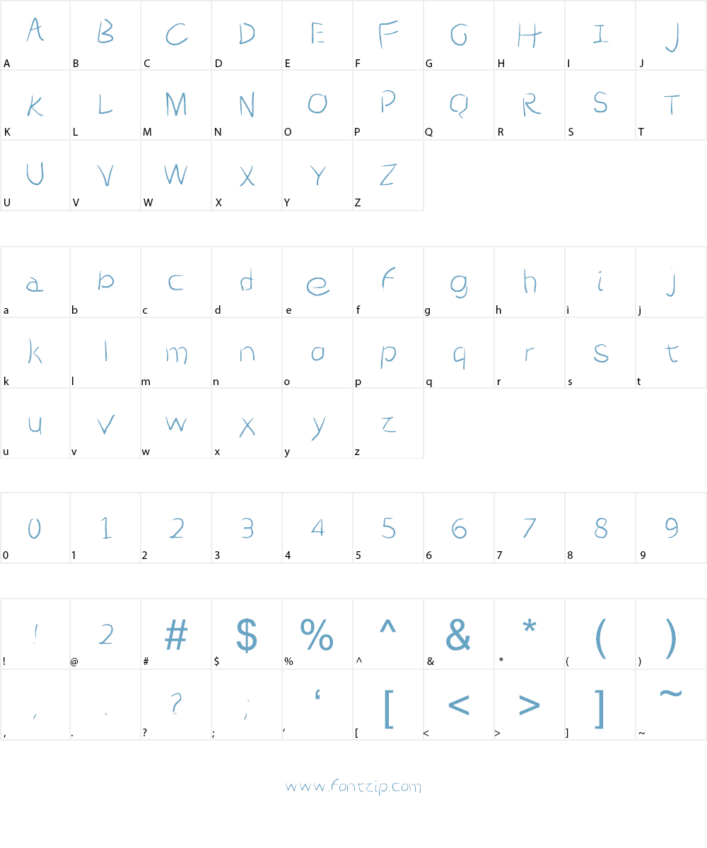 Scratched Font Character