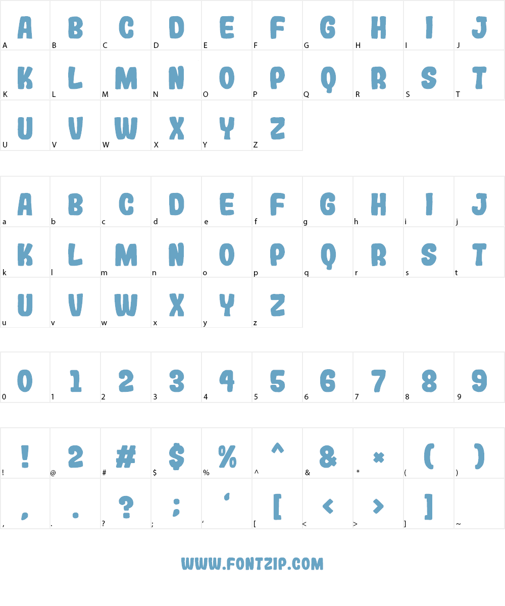 Gogono Cocoa Mochi Font Character