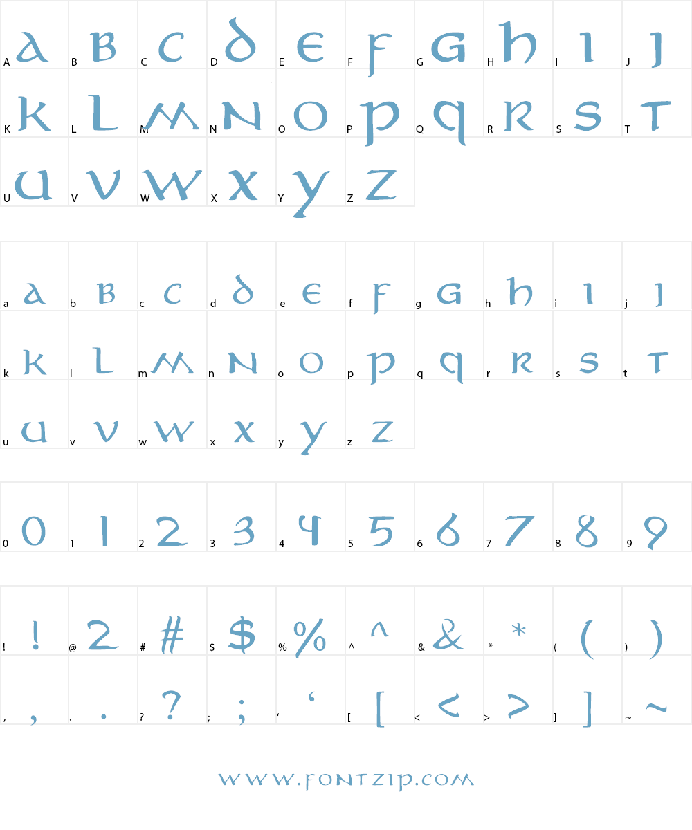 MiddleEarth Font Character