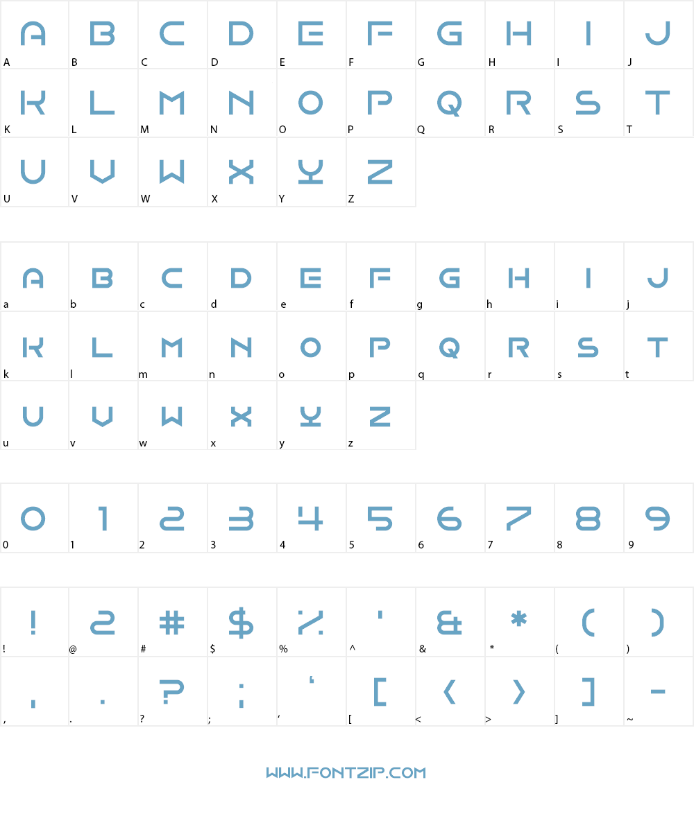 Onomber Font Character