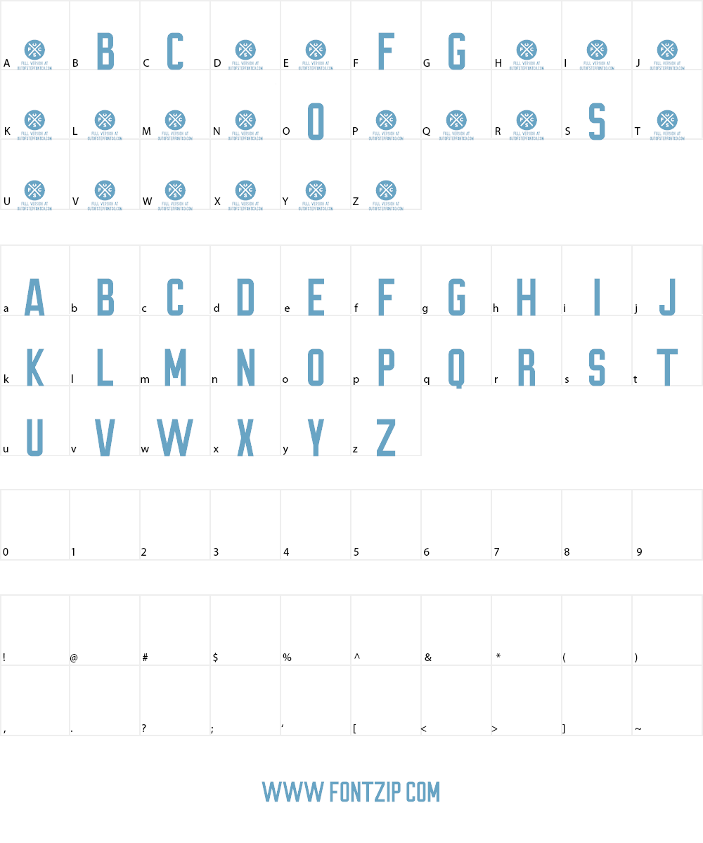 Brewmaster Gothic Demo Font Character