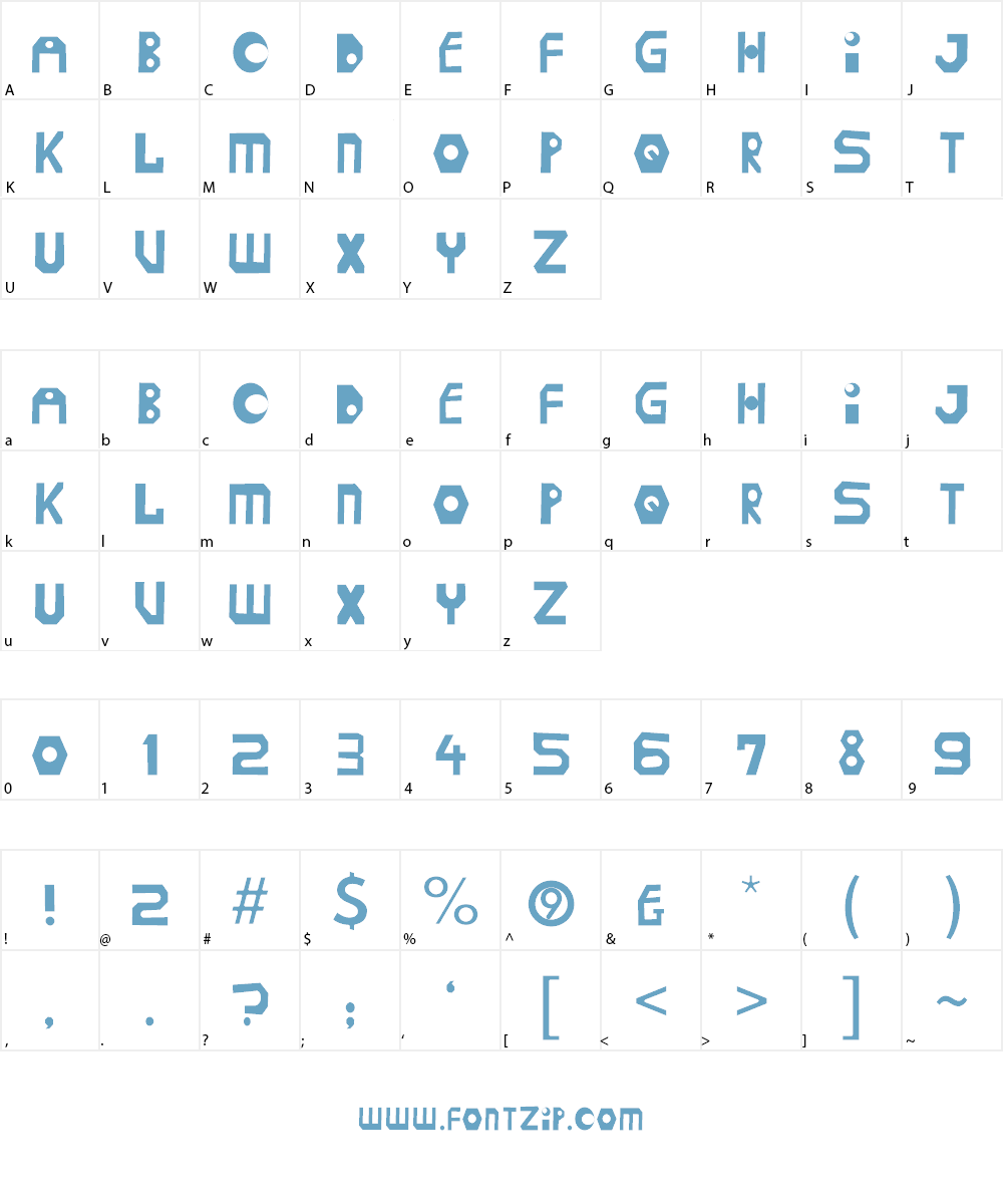 Wriggle Font Character