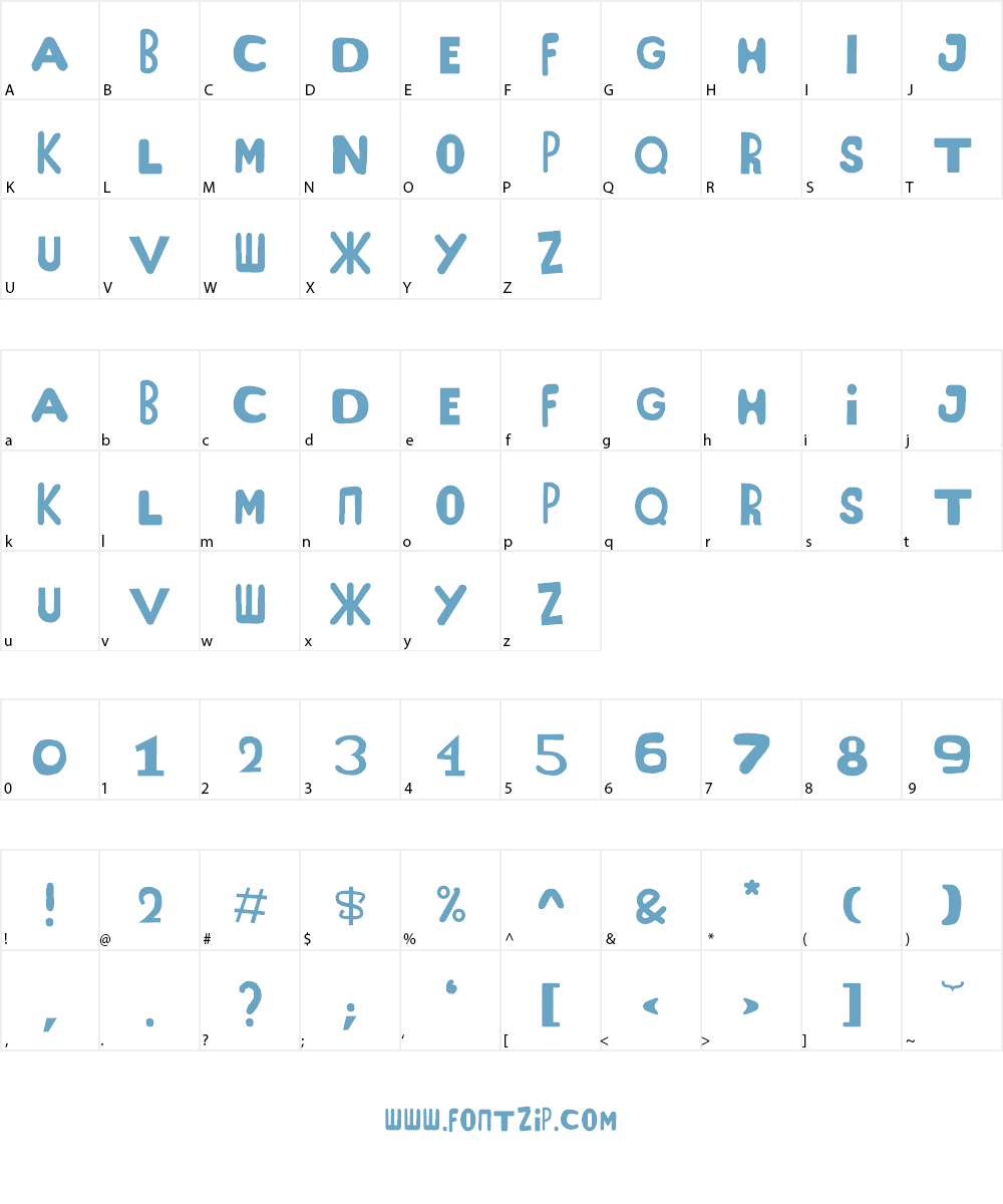 Sawfont Font Character