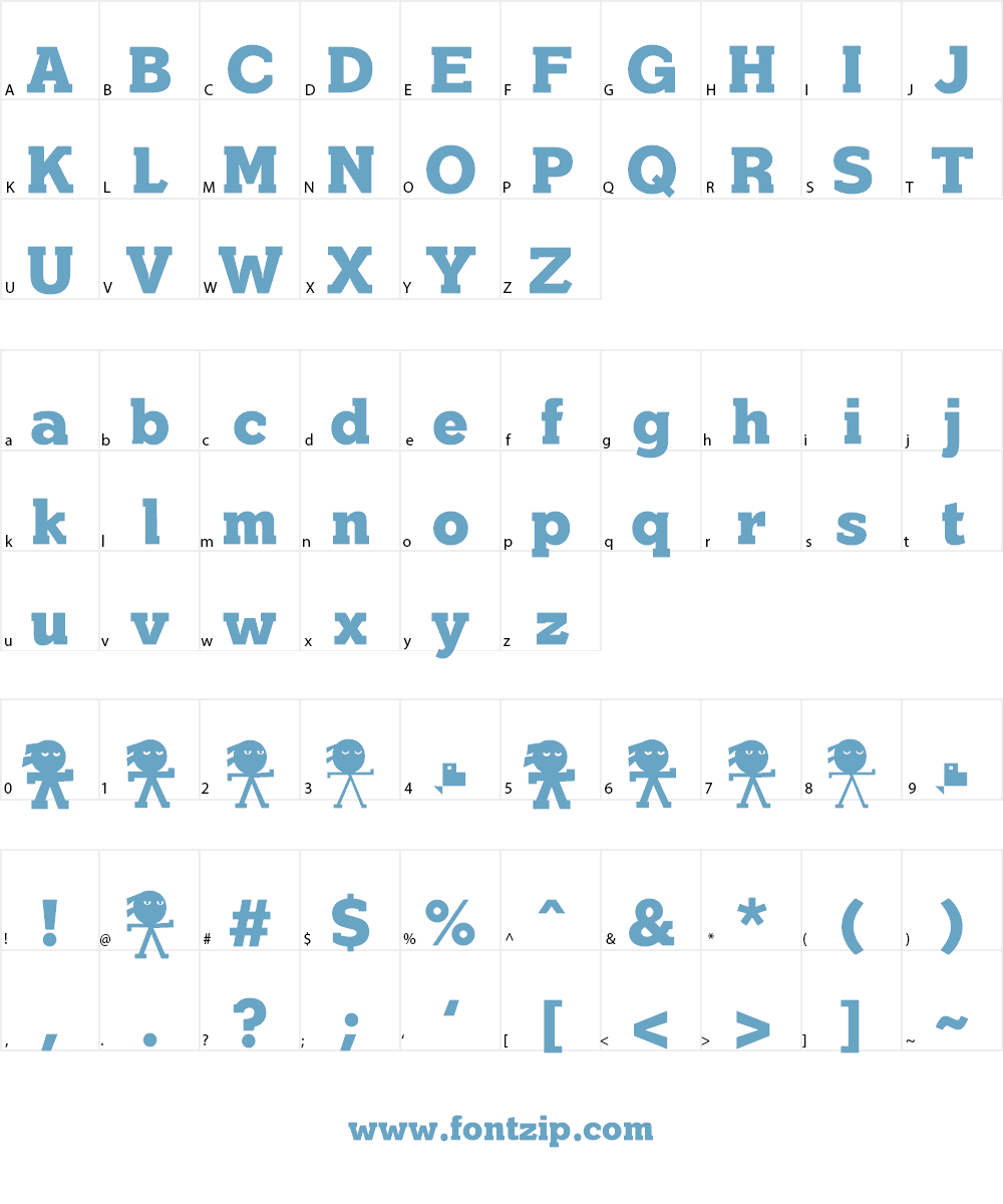 Yonky Black Font Character