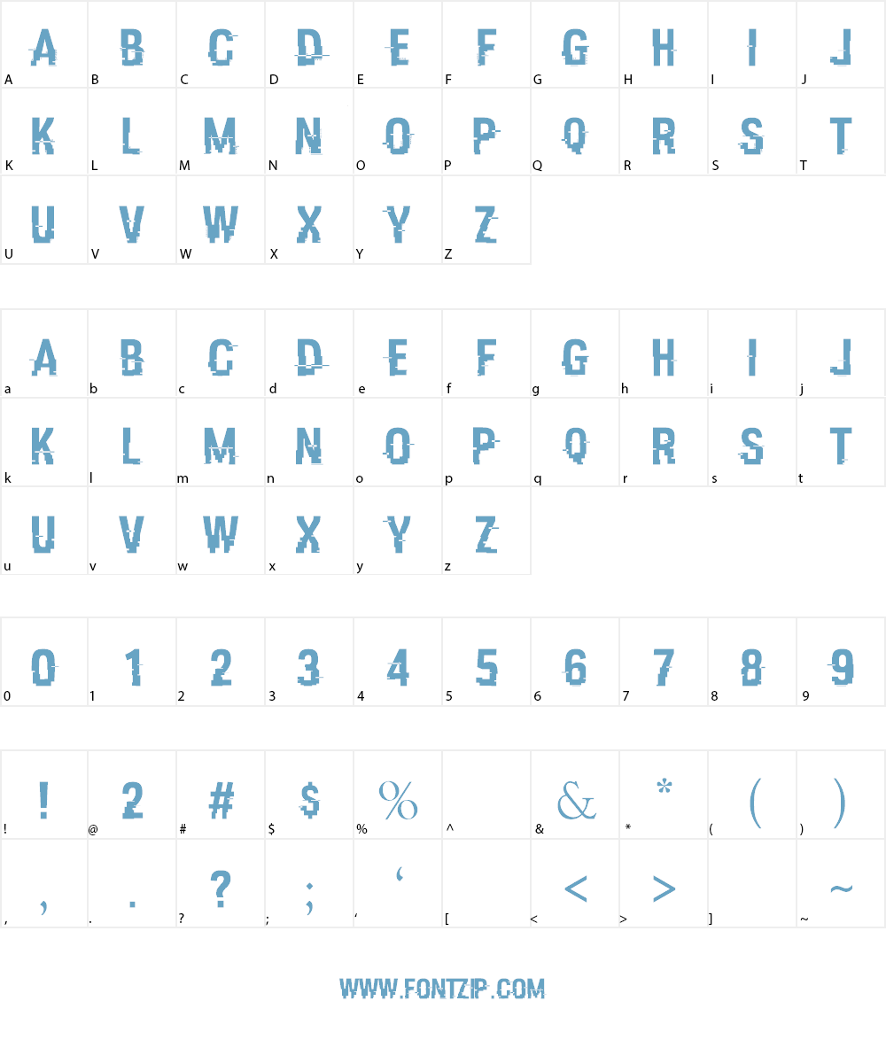 HACKED Font Character