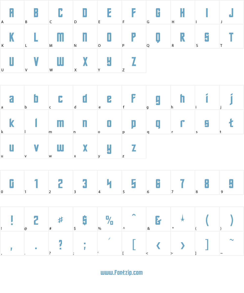 Stardate_81316 Font Character