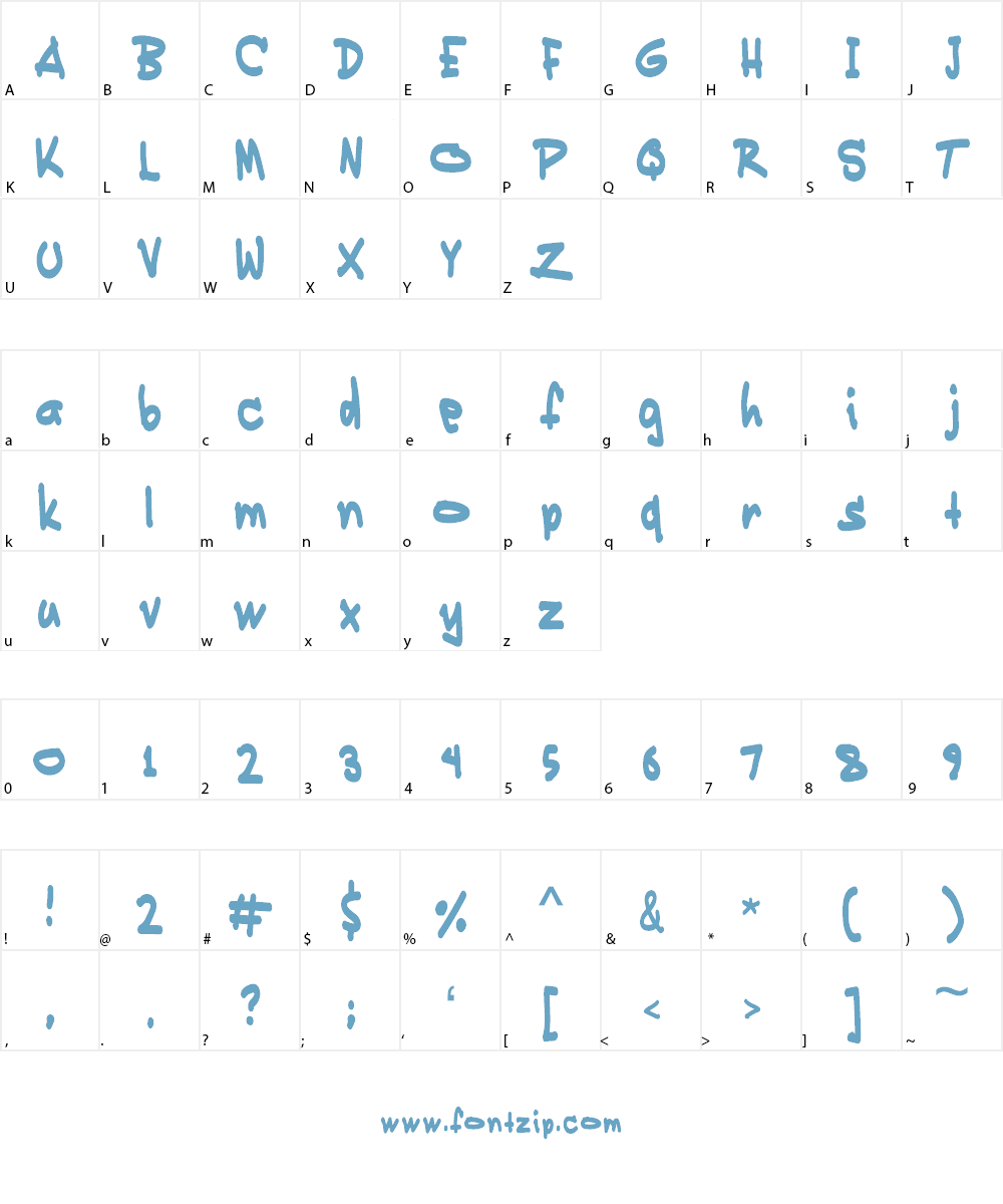 Pikikay Font Character