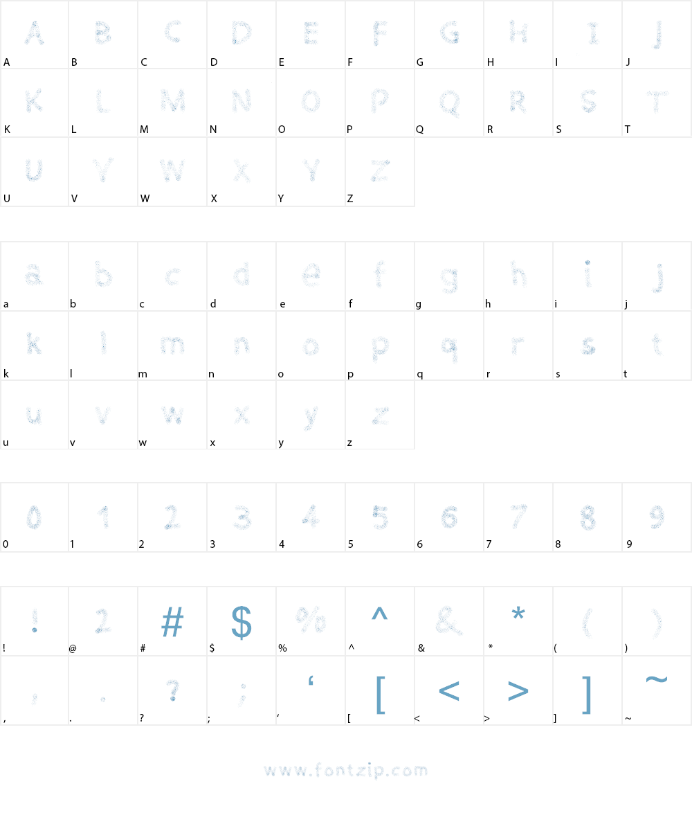 Spreading Wind Font Character