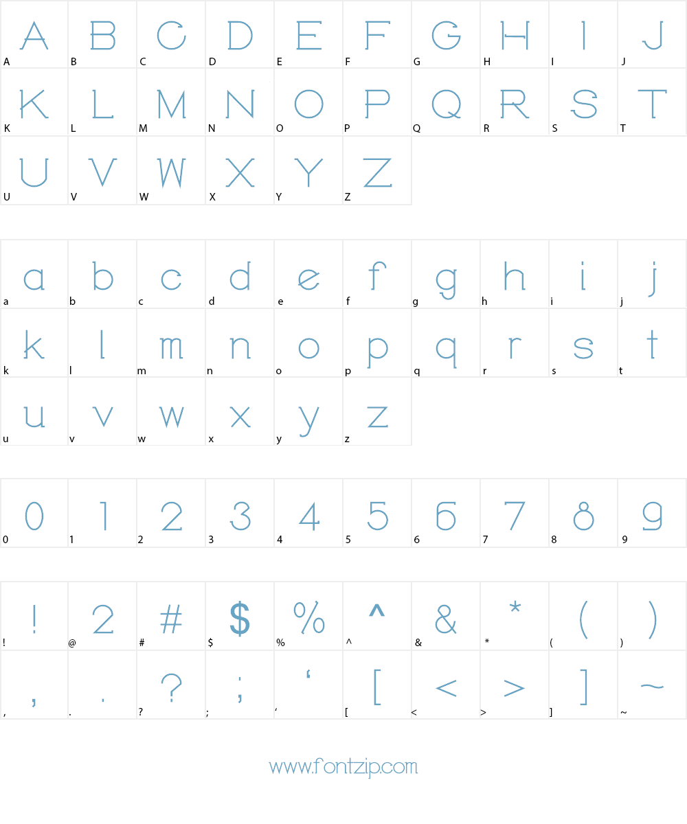 Dryades Font Character