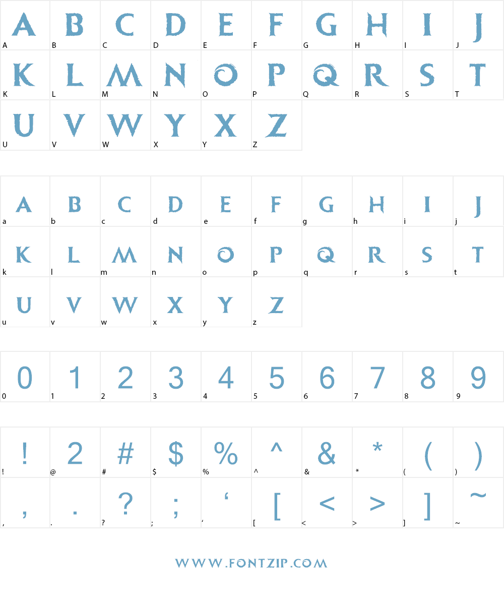Frozito Font Character