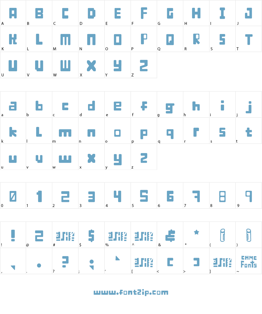 RoboPixies New Font Character