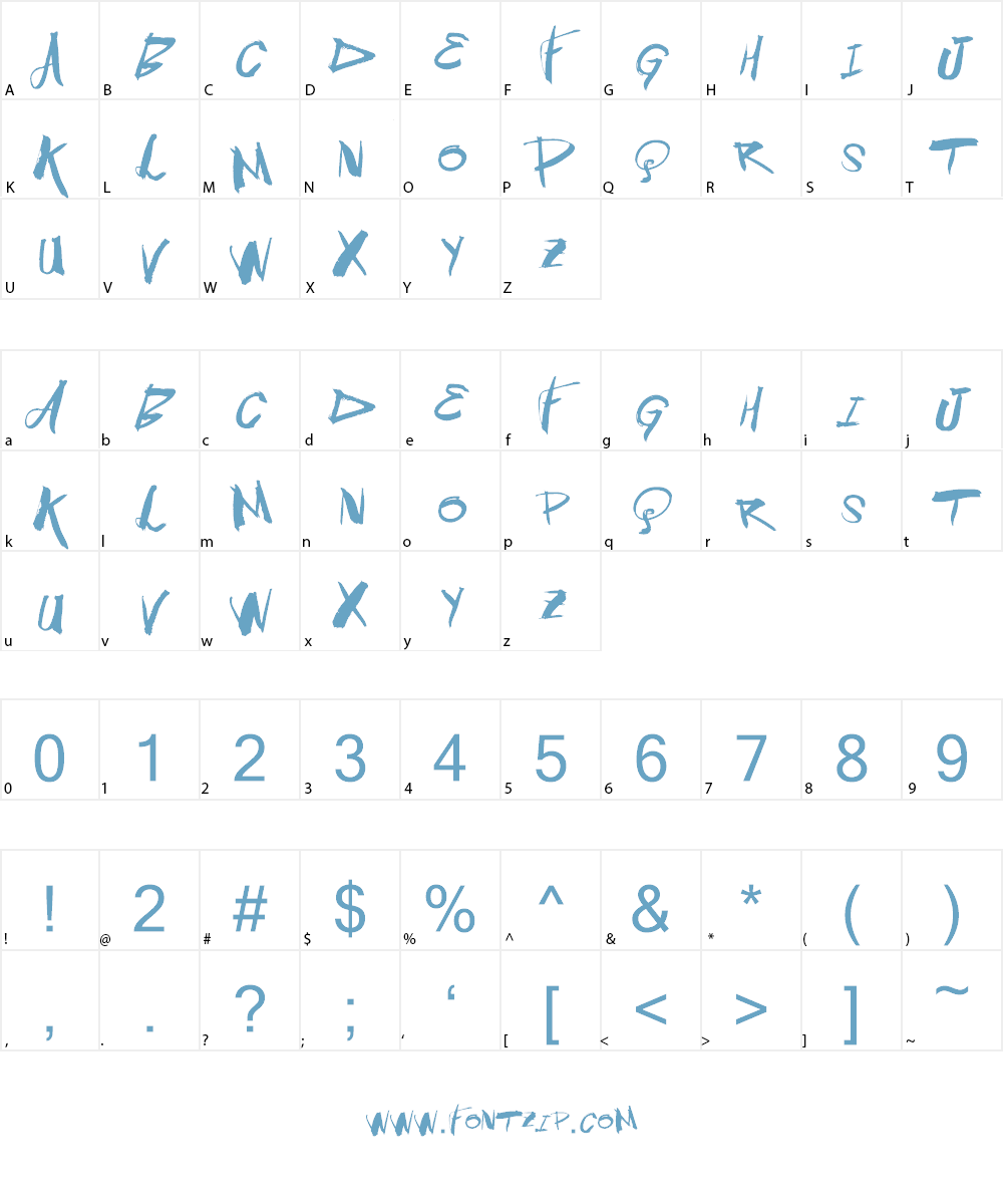 Vtks BlowUp Font Character