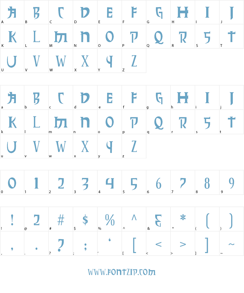 MSMM BET SET Font Character