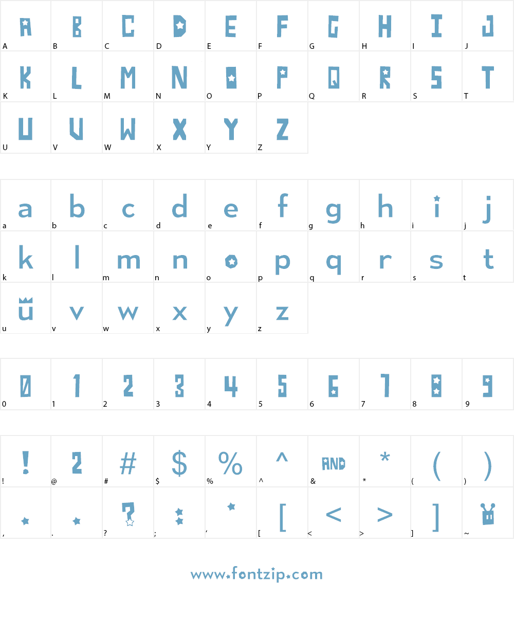 CARTOON IDOL Font Character