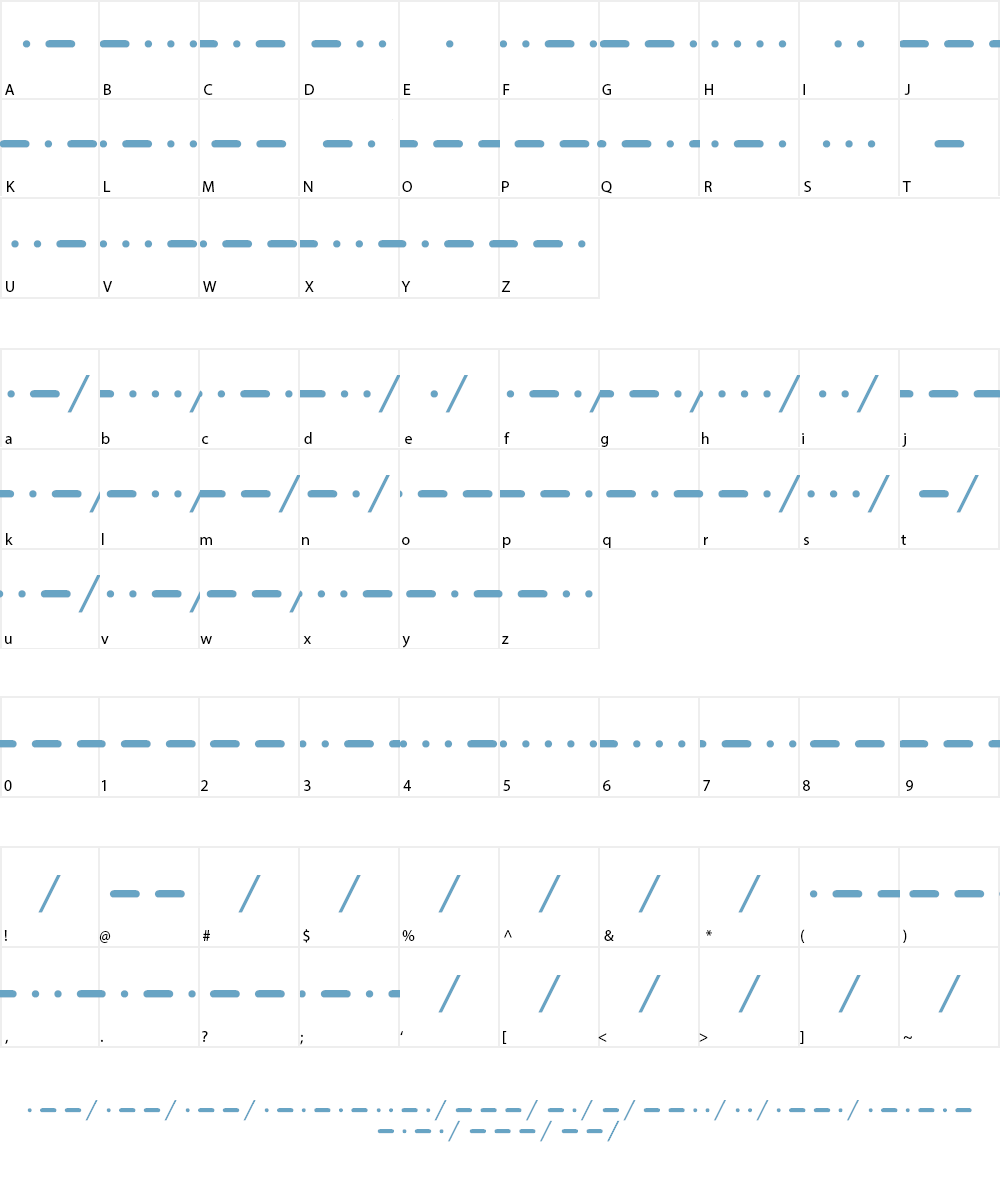 morse Font Character