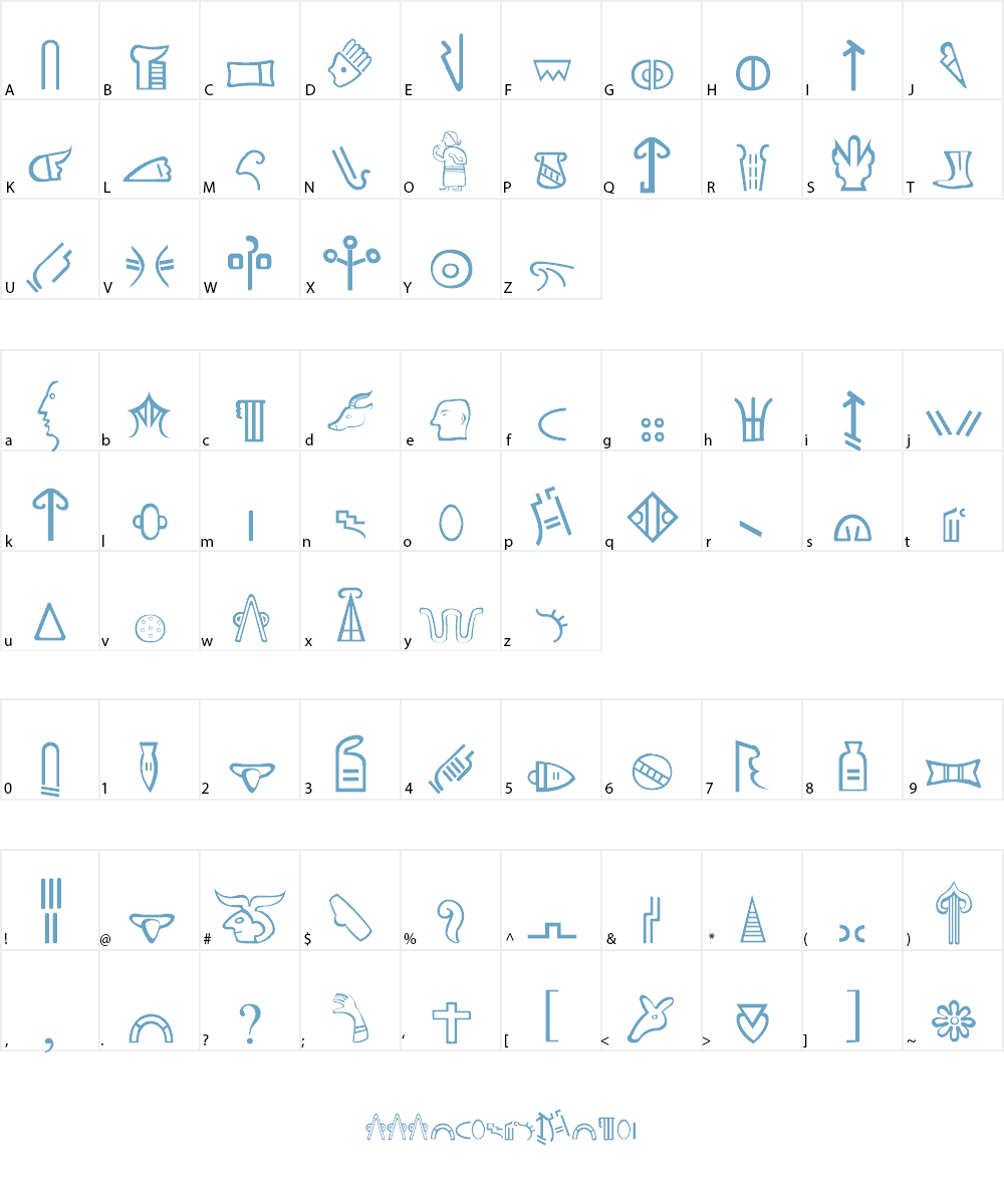 LUWHITTA Font Character