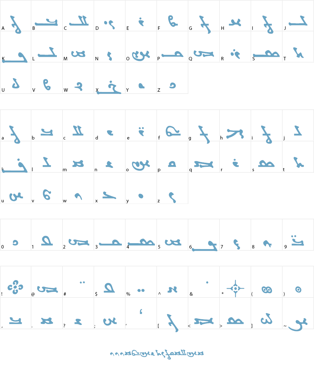 Titus Manichean Font Character