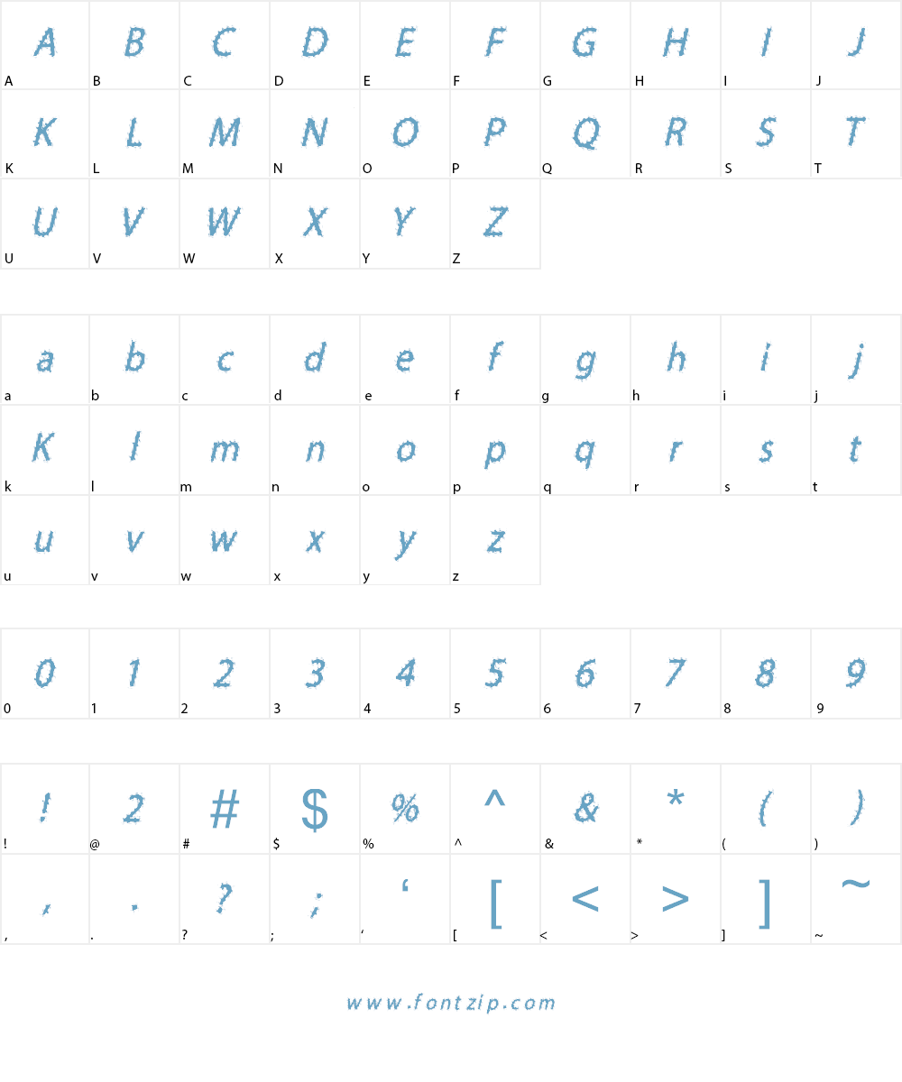 Storms of Tornado Font Character