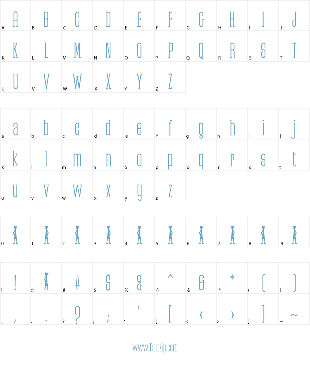 Partizano Font Character