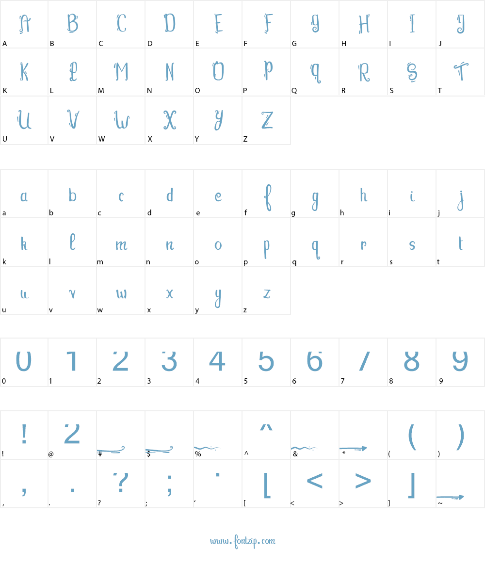 Tequila Sunset Font Character