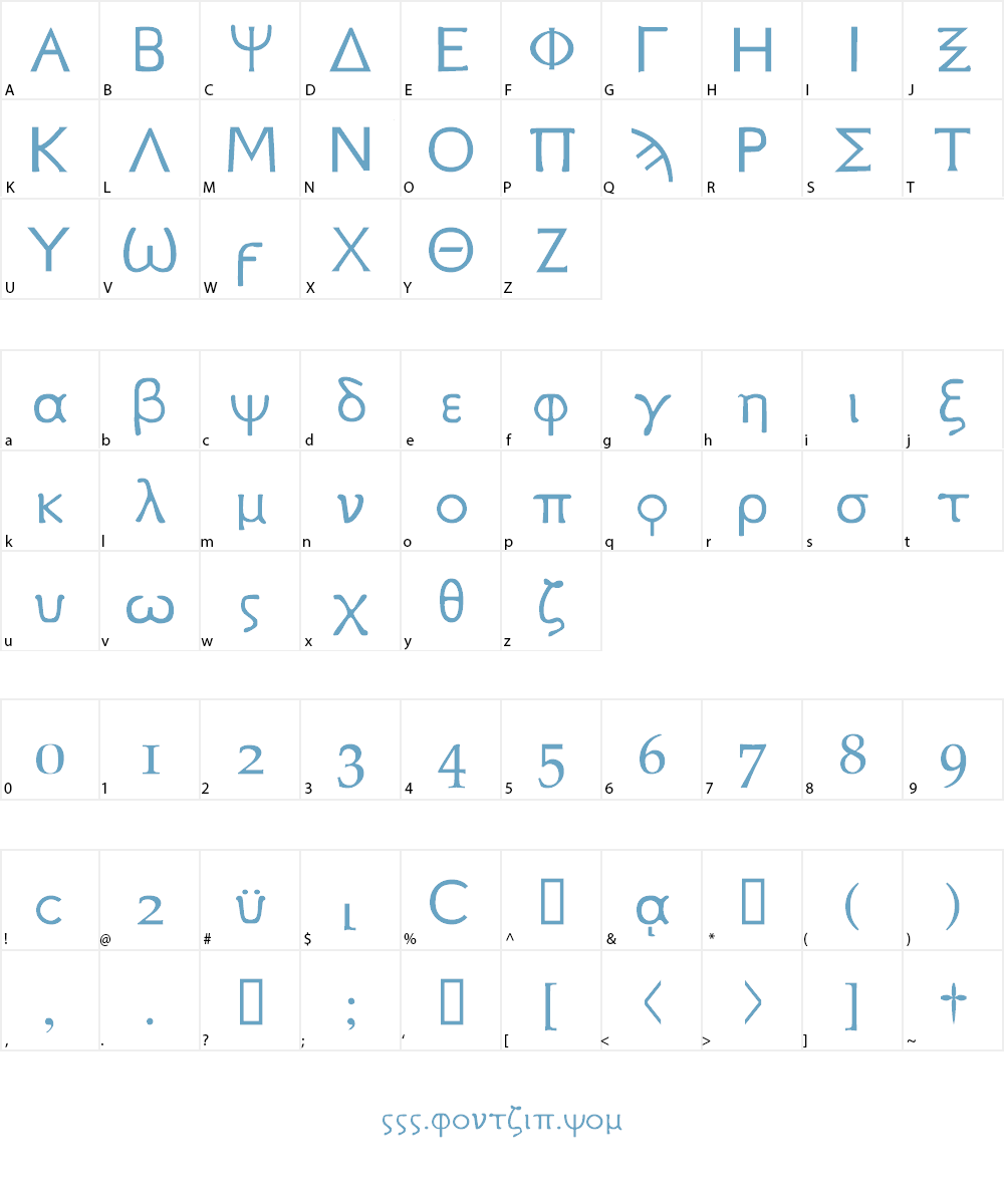 Athenian Font Character