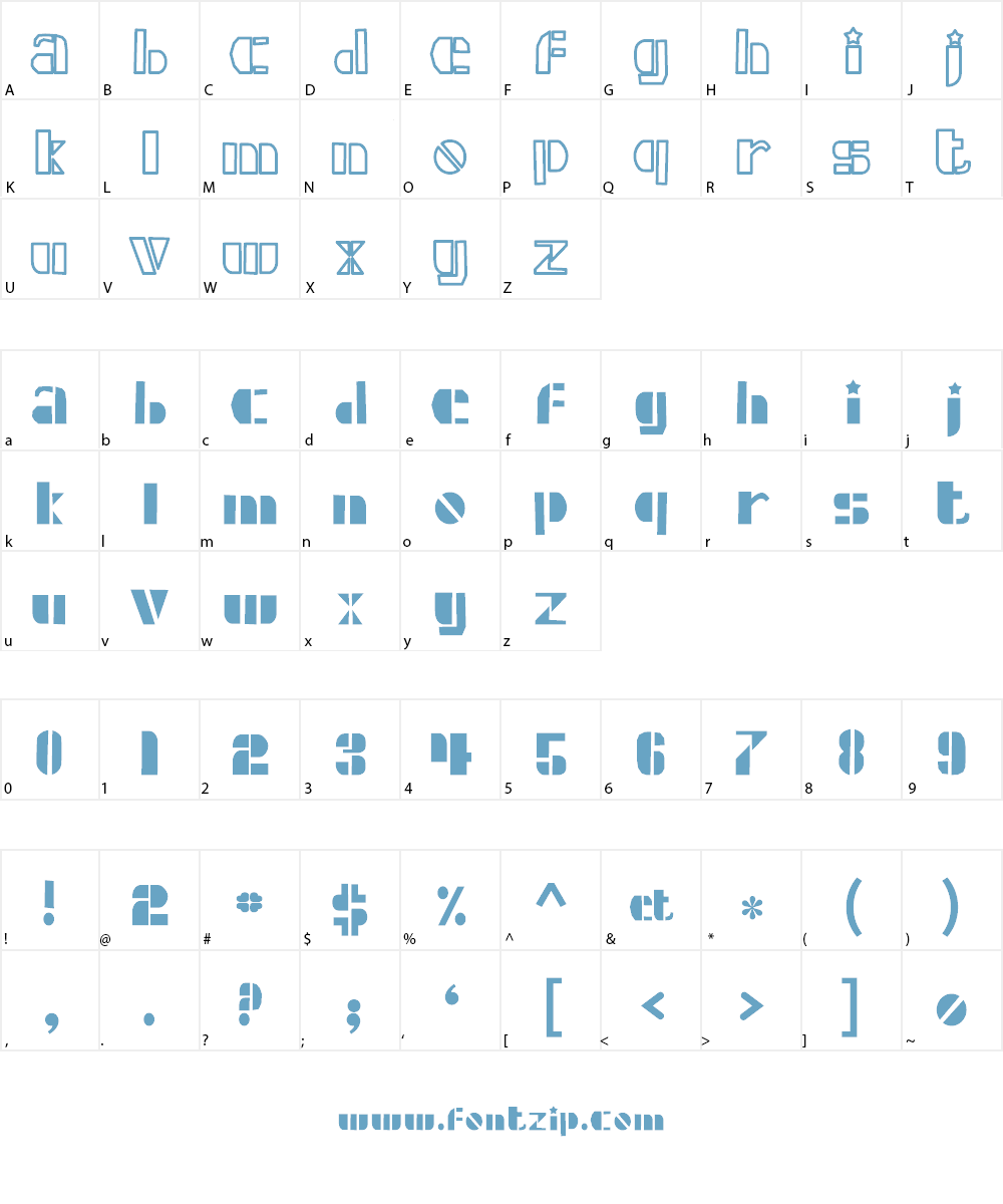 Densmore X Font Character