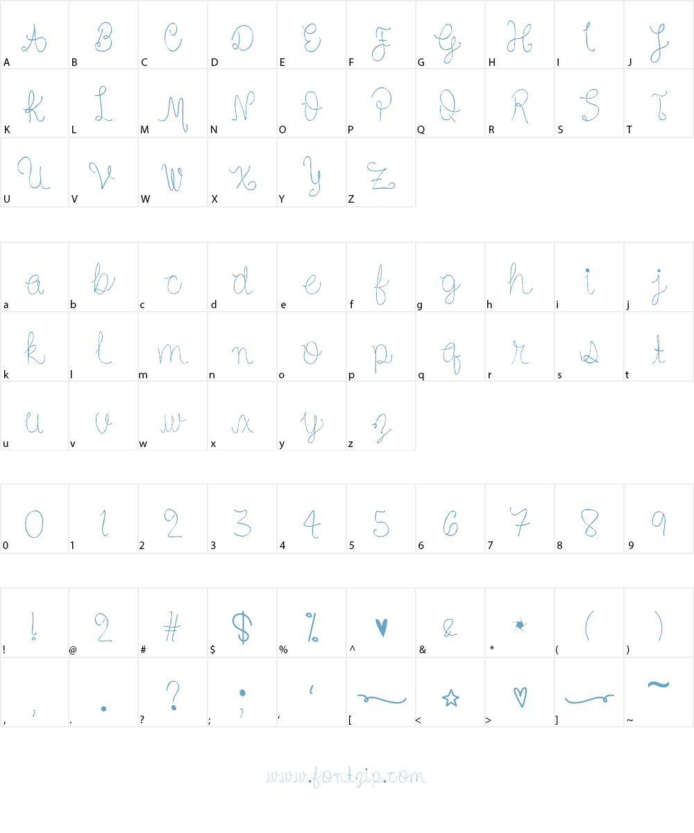Curvy Font Character