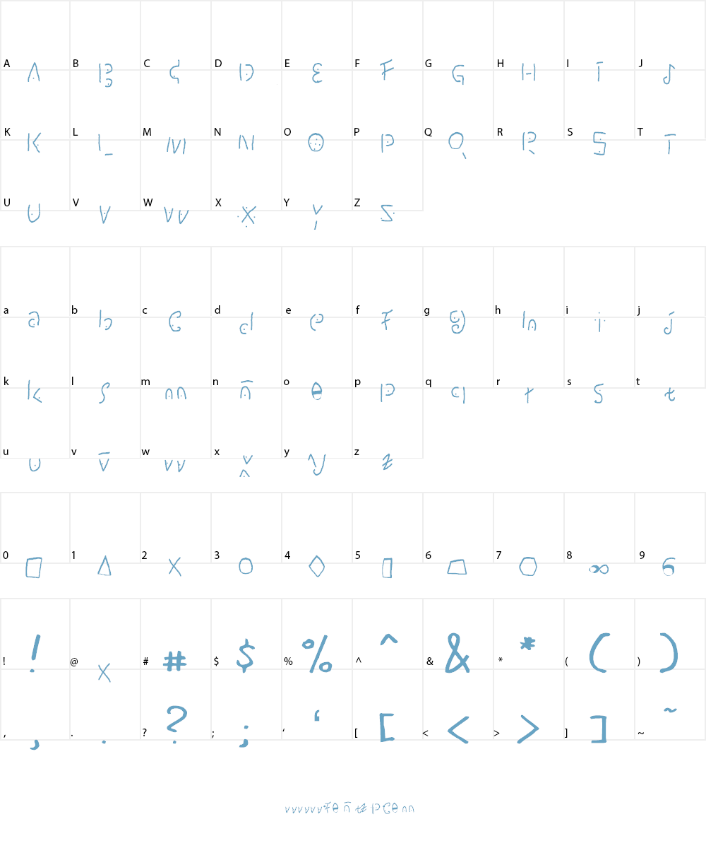 mannascript Font Character